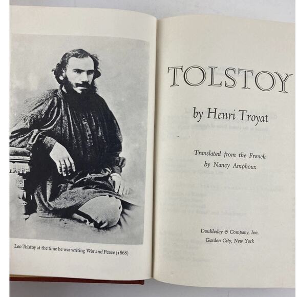 Tolstoy A Biography by Henri Troyat (1967/HC/DJ) Book Club Edition Hardcover Do - Picture 2 of 11